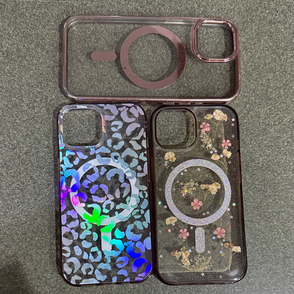 iPhone 15 case Stylish Floral and Leopard Phone Cases MagSafe magnet